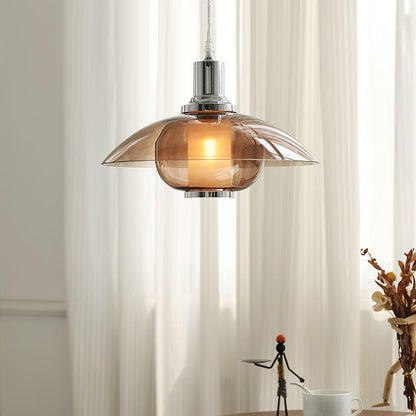 Flying Saucer Chrome Droplight Pendant Light