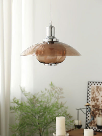 Flying Saucer Chrome Droplight Pendant Light