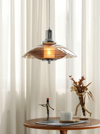 Flying Saucer Chrome Droplight Pendant Light