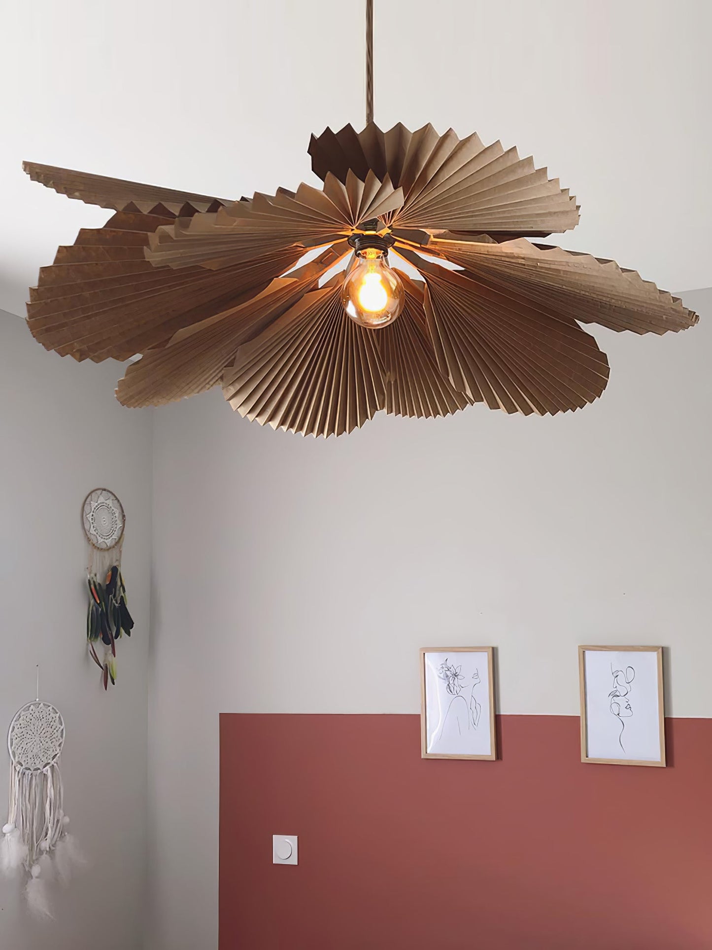 Folded Leaf Lotus Drop light Pendant Lamp