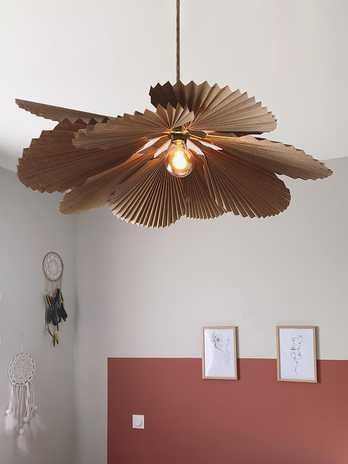 Folded Leaf Lotus Drop light Pendant Lamp