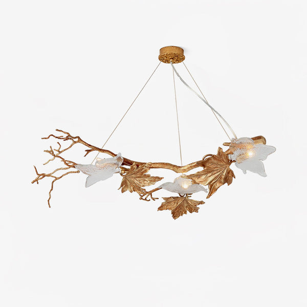 Folio Branch Brass Ceiling fixture Chandelier