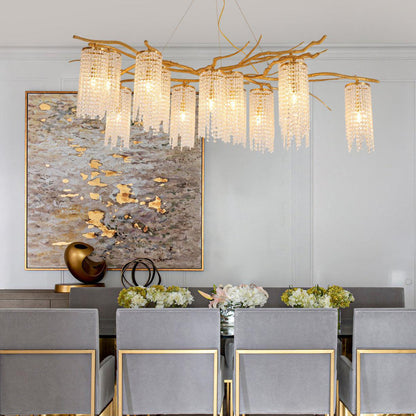 Forest Dawn Brass Ceiling fixture Chandelier