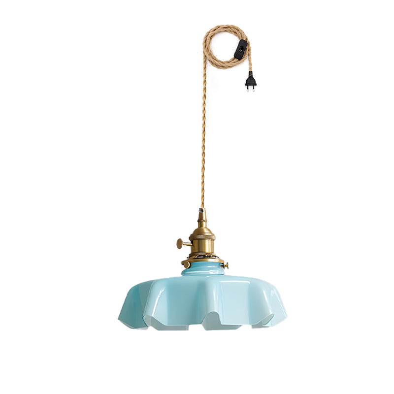 French Flower Droplight Pendant Swag Light