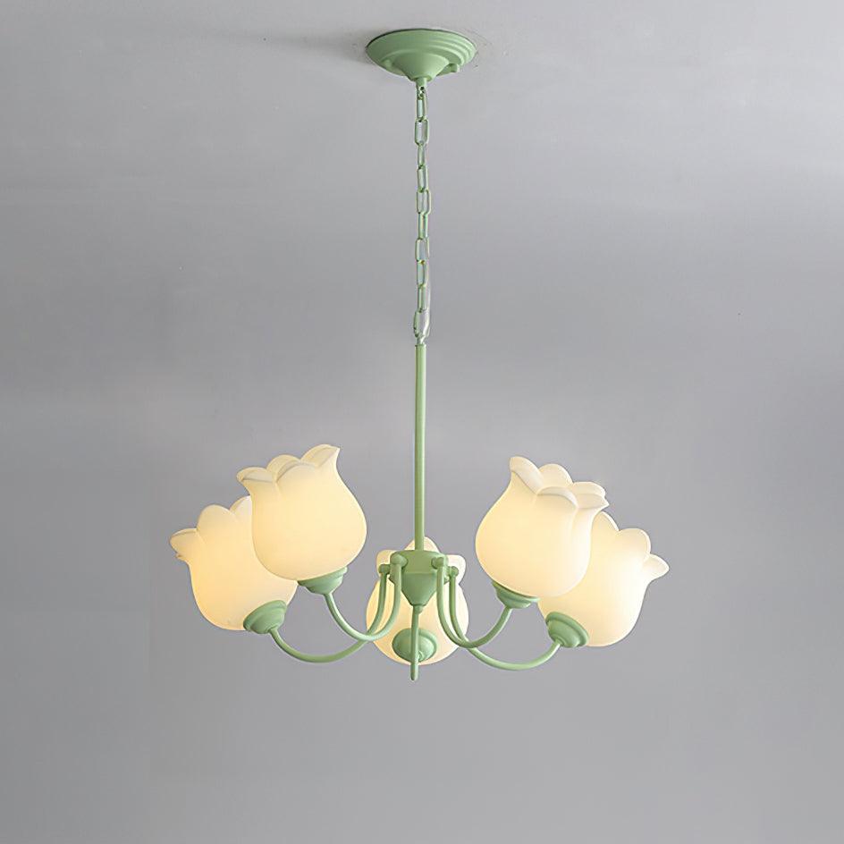 French Lily Gasolier Chandelier