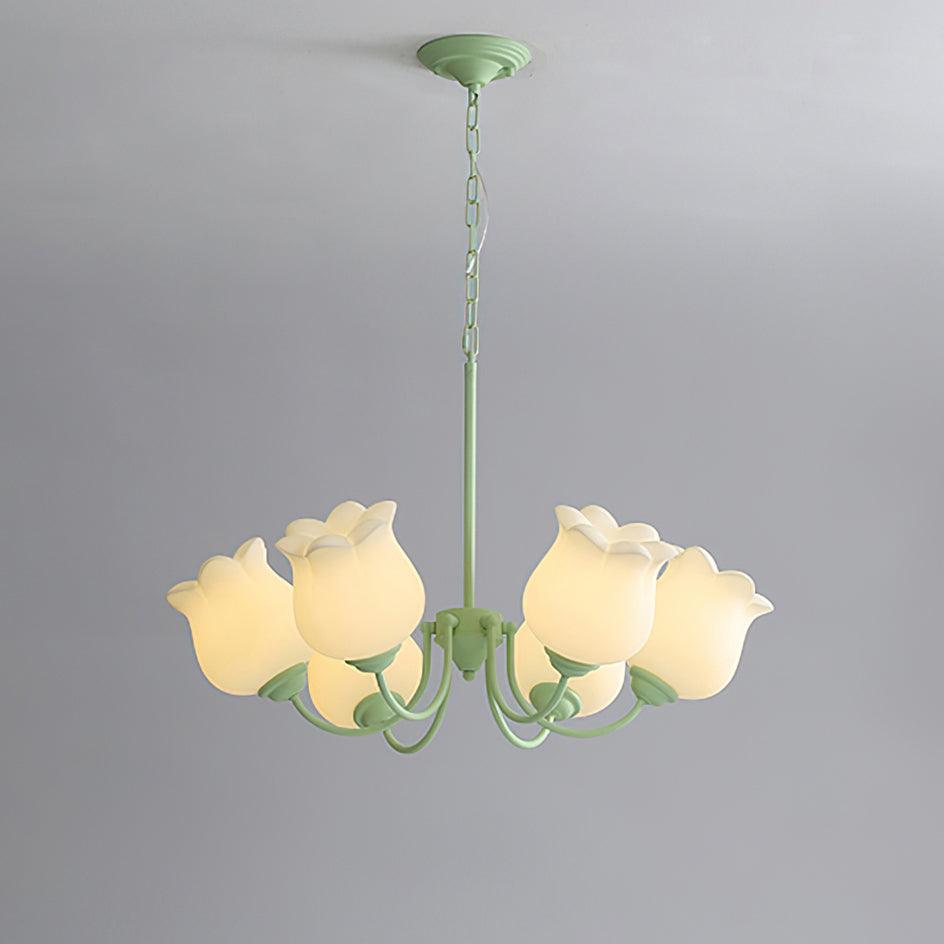 French Lily Gasolier Chandelier