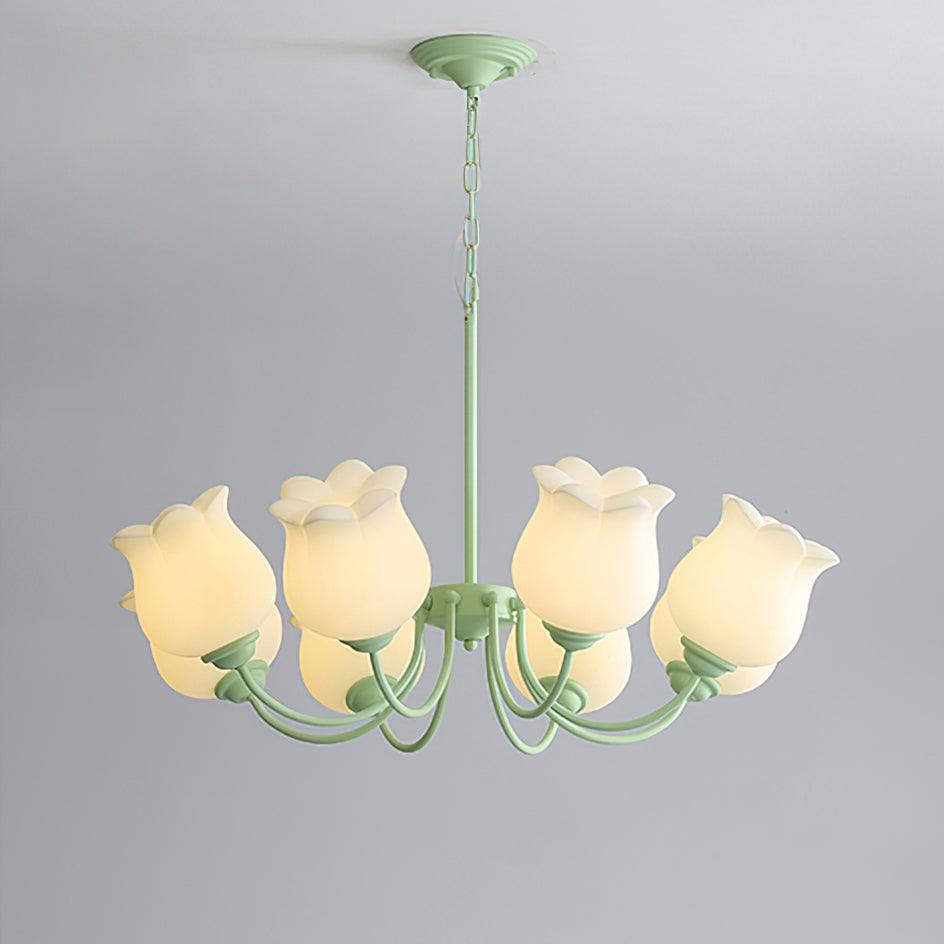 French Lily Gasolier Chandelier