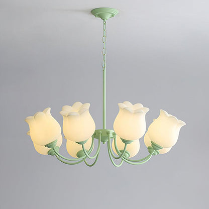 French Lily Gasolier Chandelier