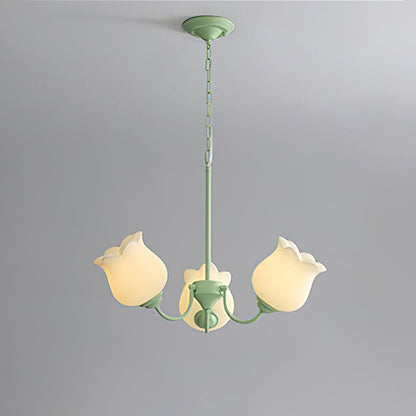 French Lily Gasolier Chandelier