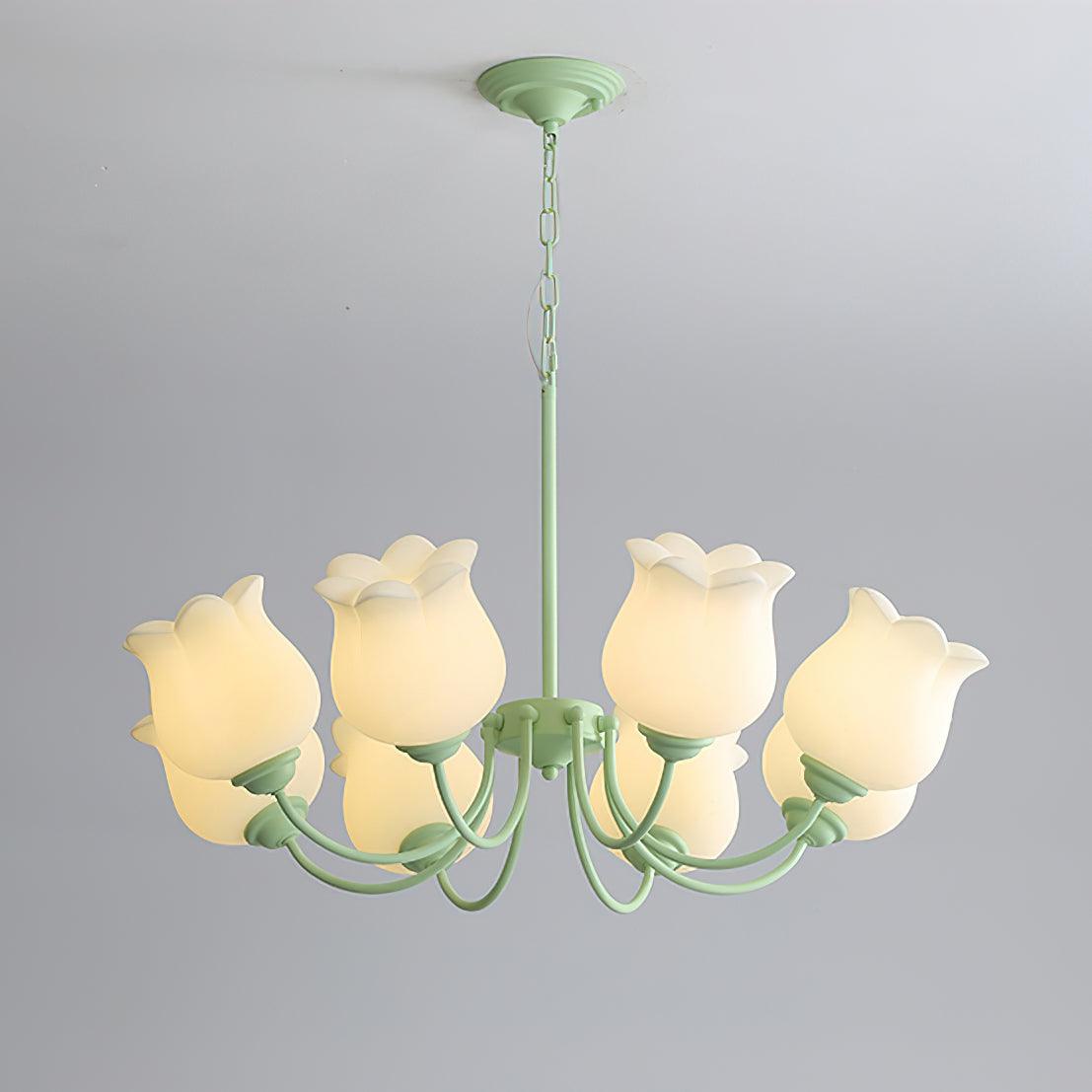 French Lily Gasolier Chandelier