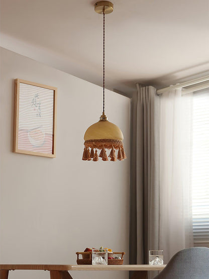 French Tassels Brass Drop light Pendant Light