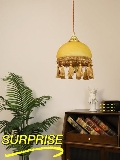 French Tassels Brass Drop light Pendant Light