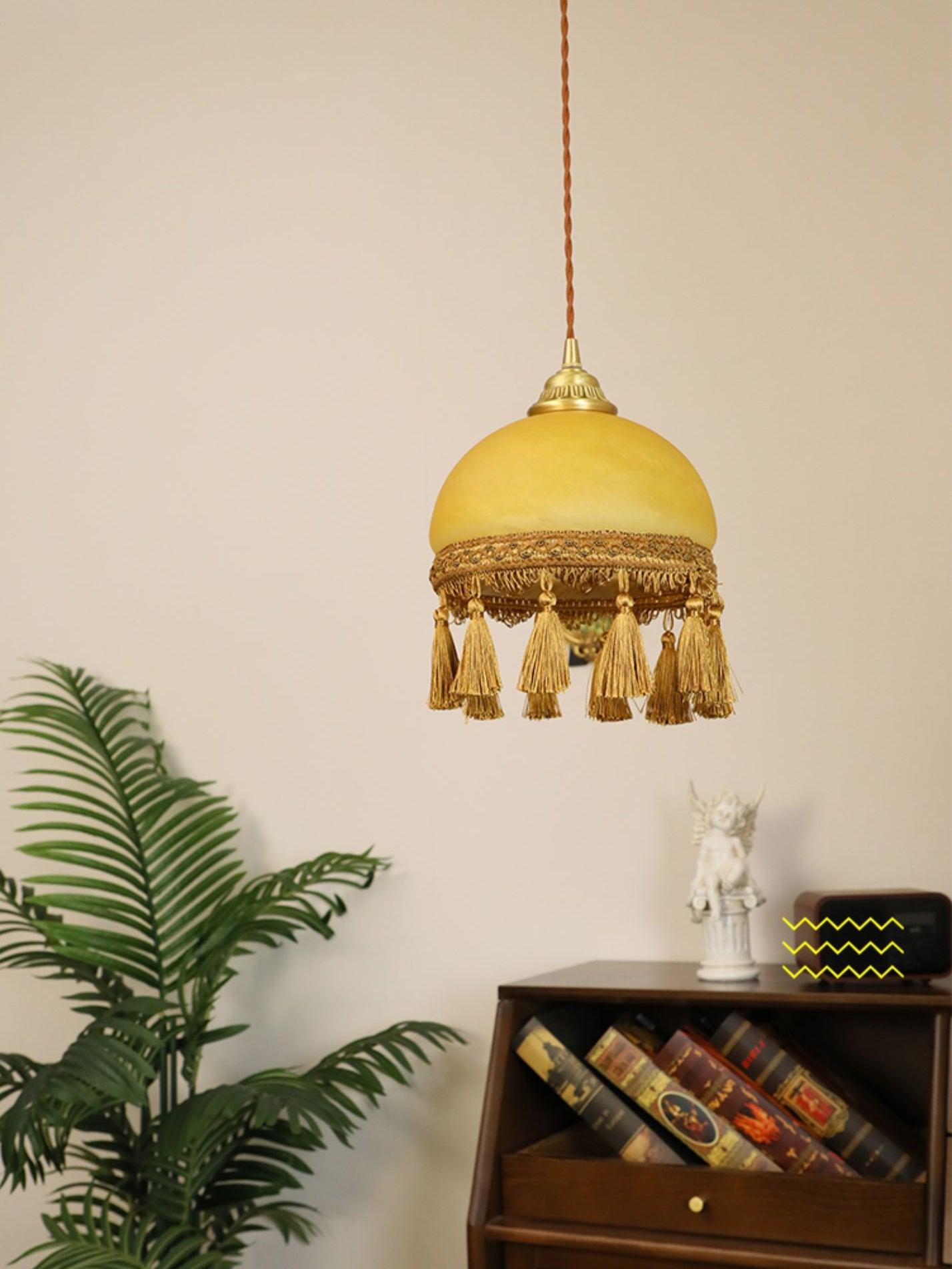 French Tassels Brass Drop light Pendant Light