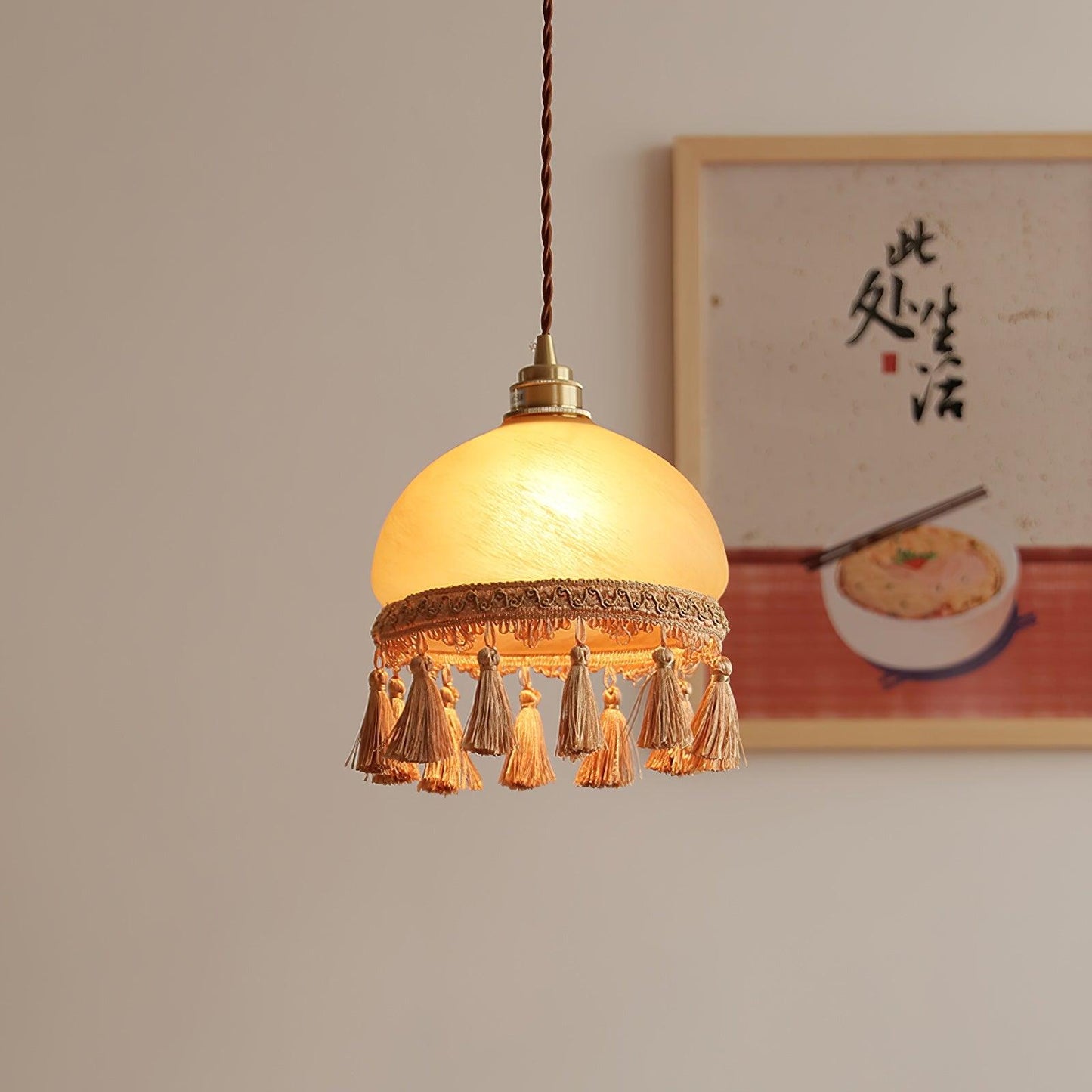 French Tassels Brass Drop light Pendant Light