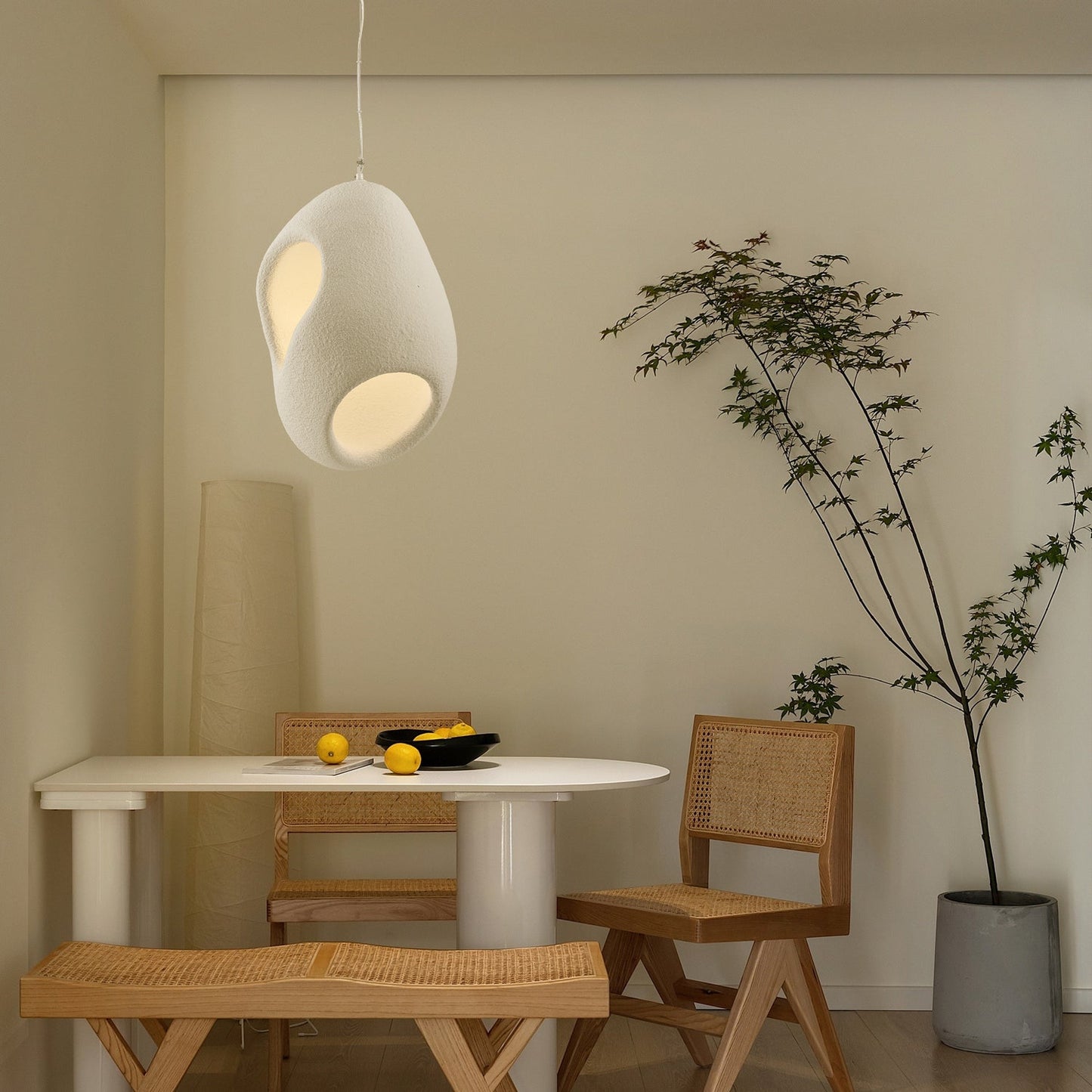 Sculptural Japandi Ceiling light fitting Pendant Lamp