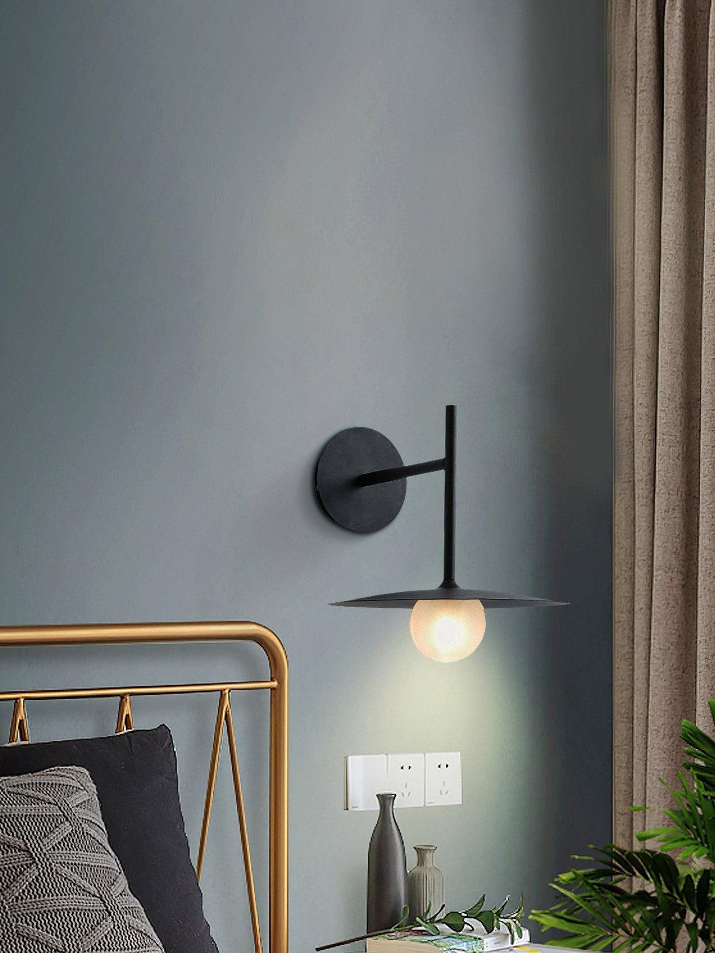 Gea Iron Plug-In Sconce Wall Lamp