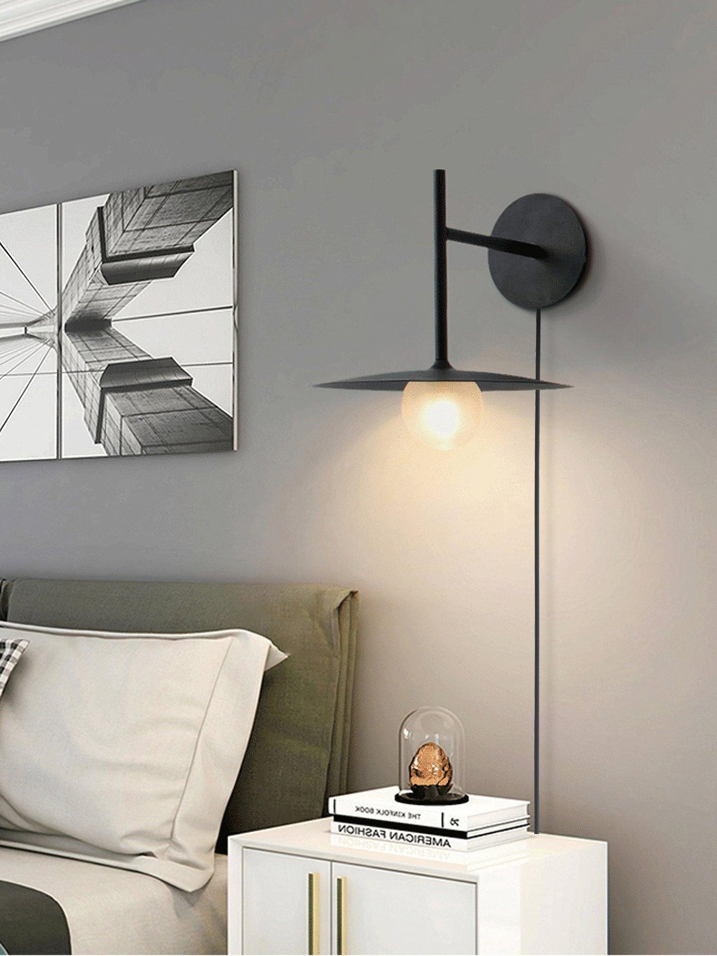 Gea Iron Plug-In Sconce Wall Lamp