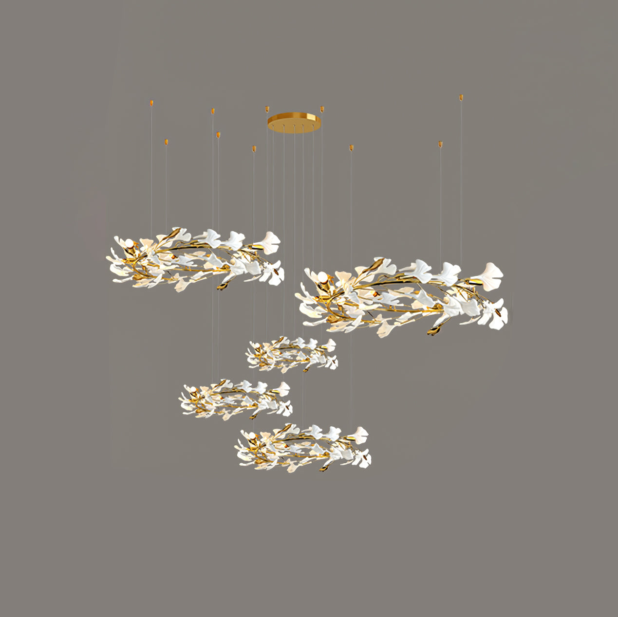 Gingko Leaves Ceiling fixture Chandelier