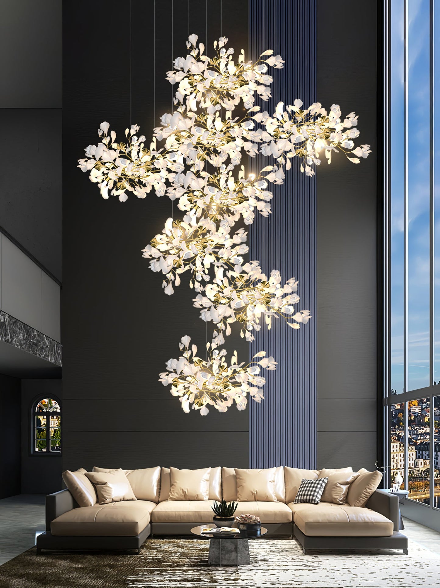 Gingko Leaves Ceiling fixture Chandelier