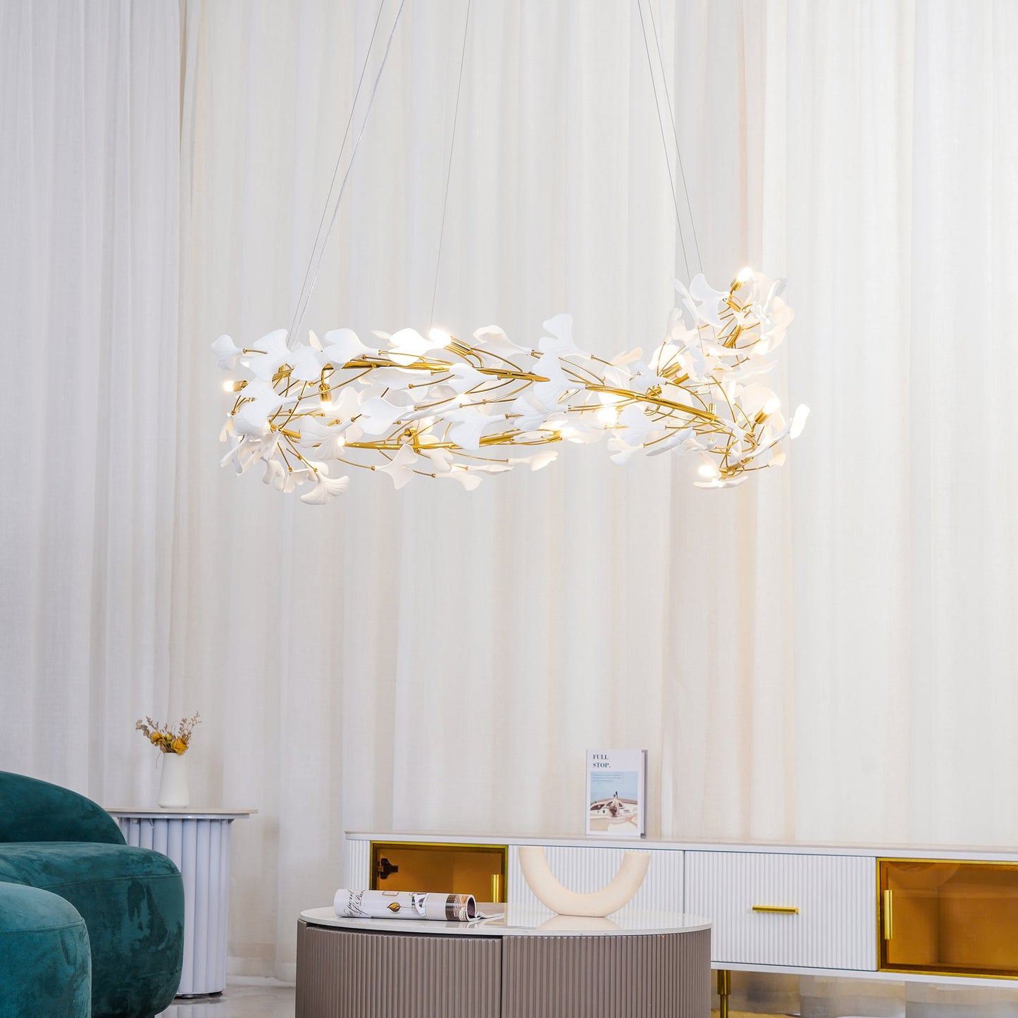 Gingko Ceiling fixture Chandelier U