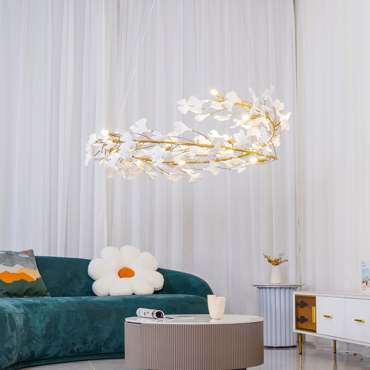 Gingko Ceiling fixture Chandelier U