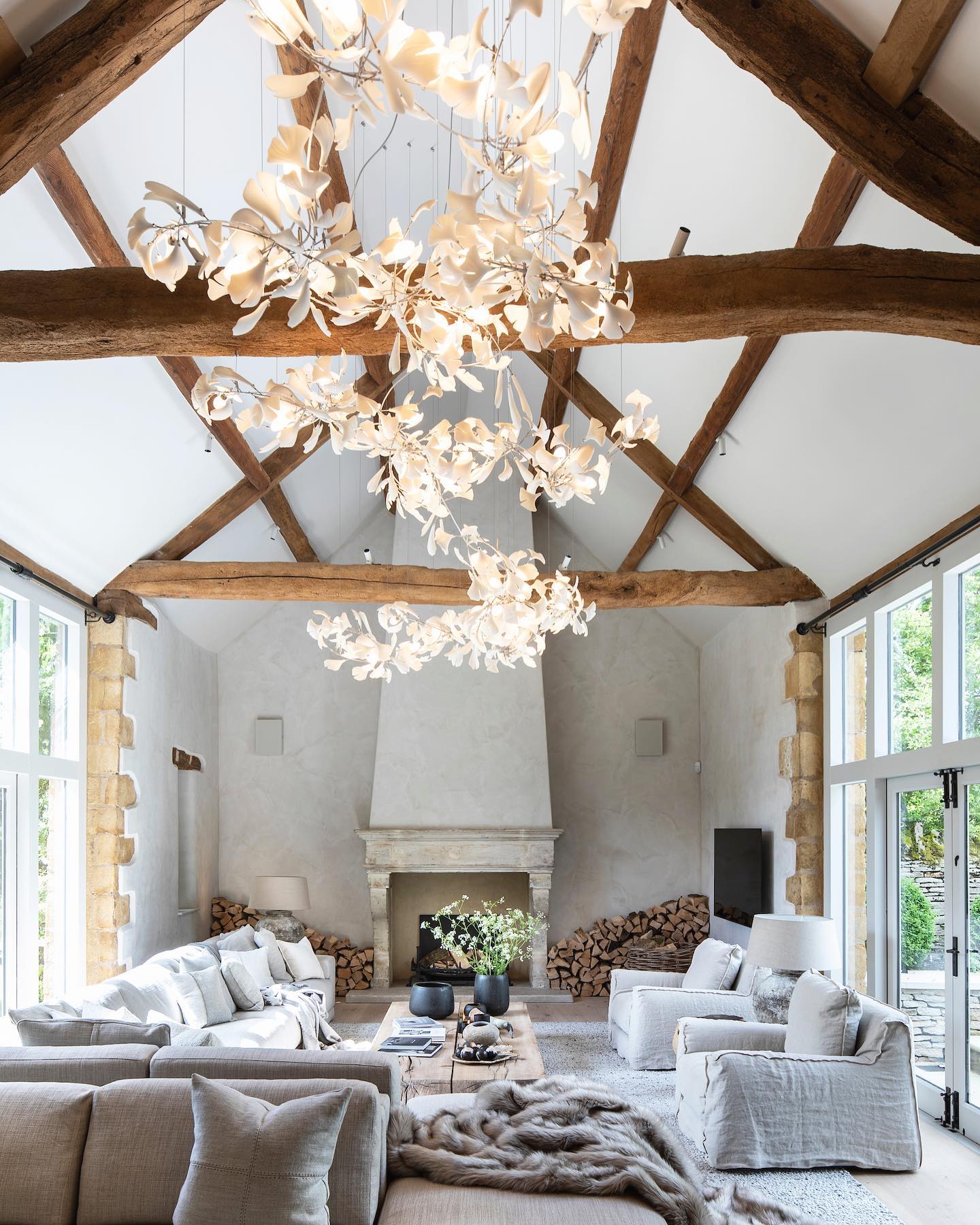 Gingko Leaves Ceiling fixture Chandelier