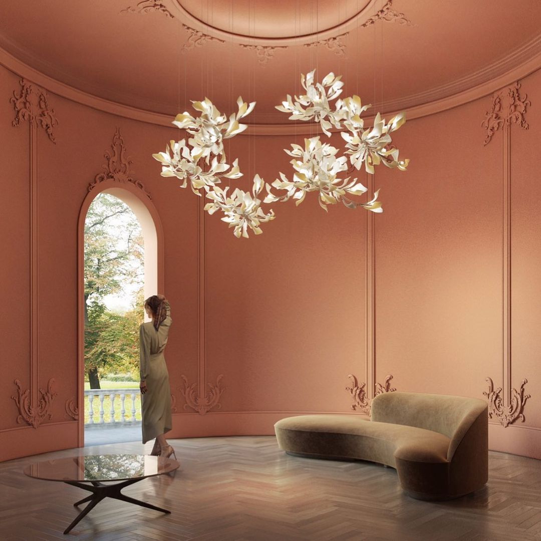 Gingko Leaves Ceiling fixture Chandelier