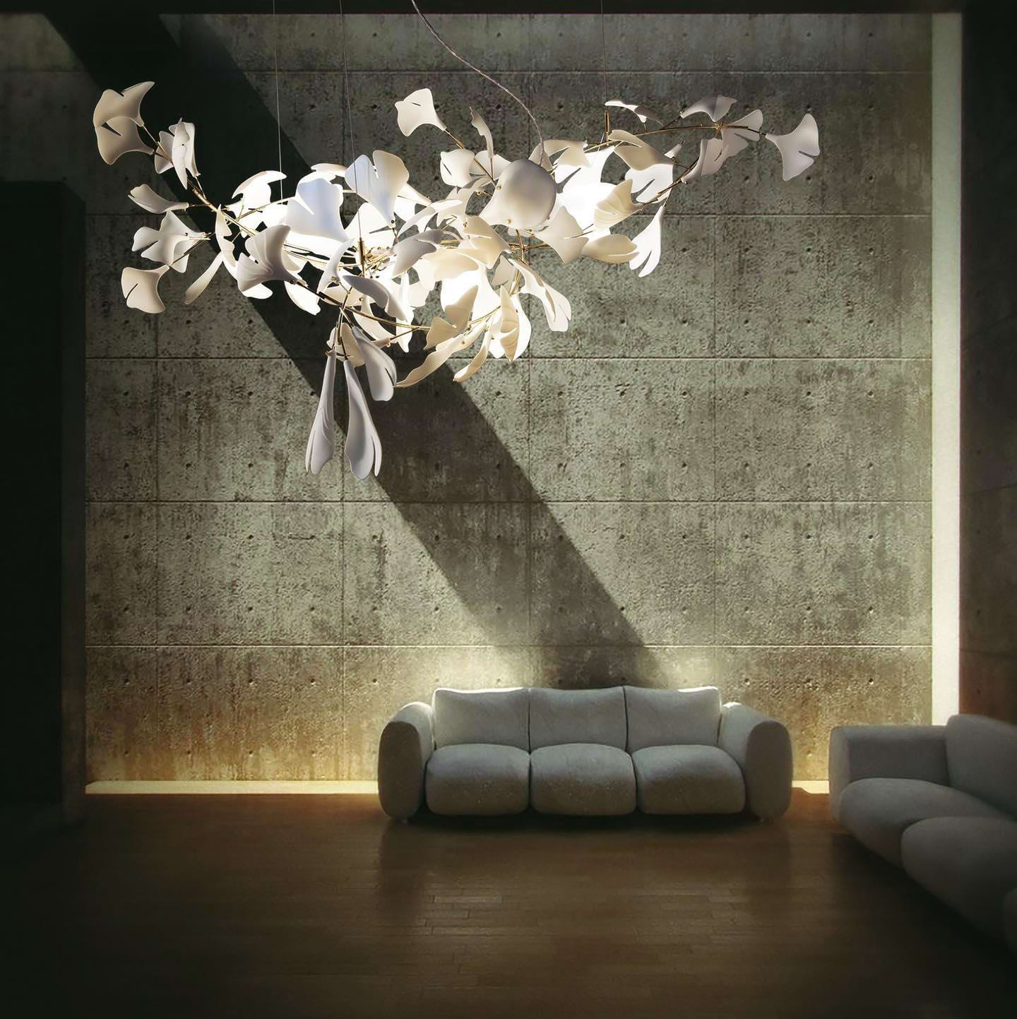 Gingko Leaves Ceiling fixture Chandelier