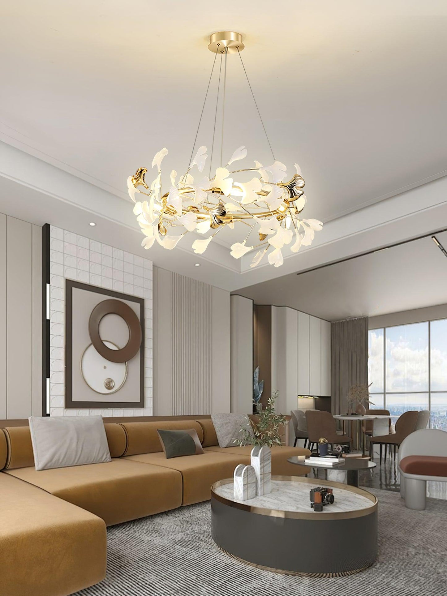 Gingko Ceiling fixture Chandelier U