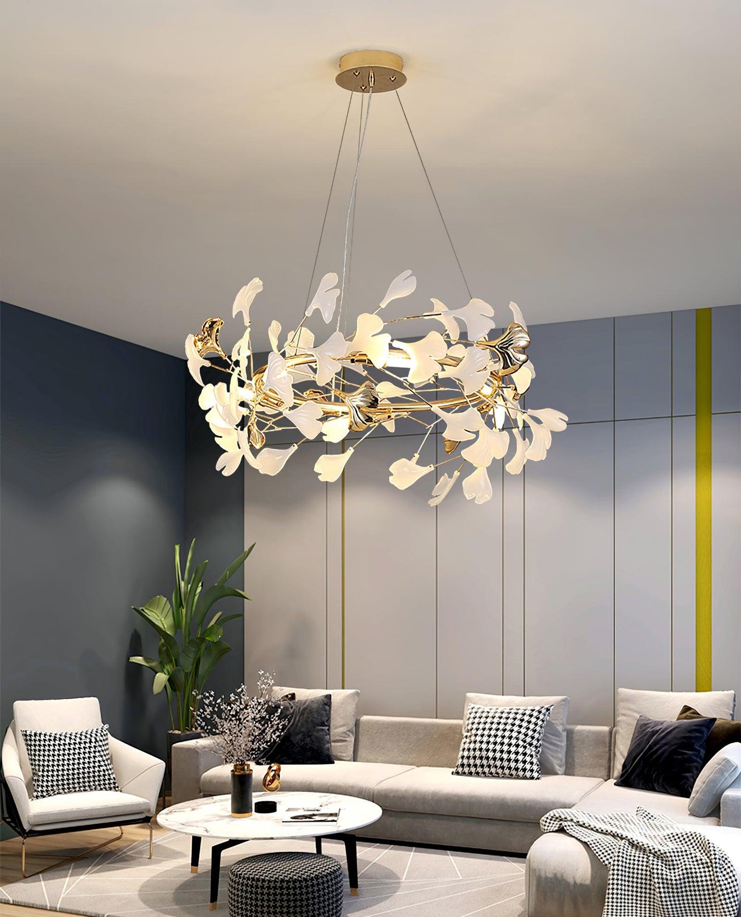 Gingko Ceiling fixture Chandelier U