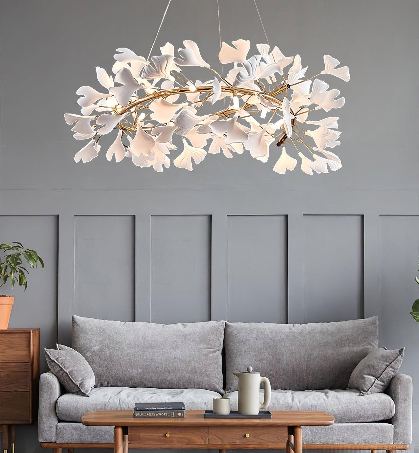 Gingko Ceiling fixture Chandelier U