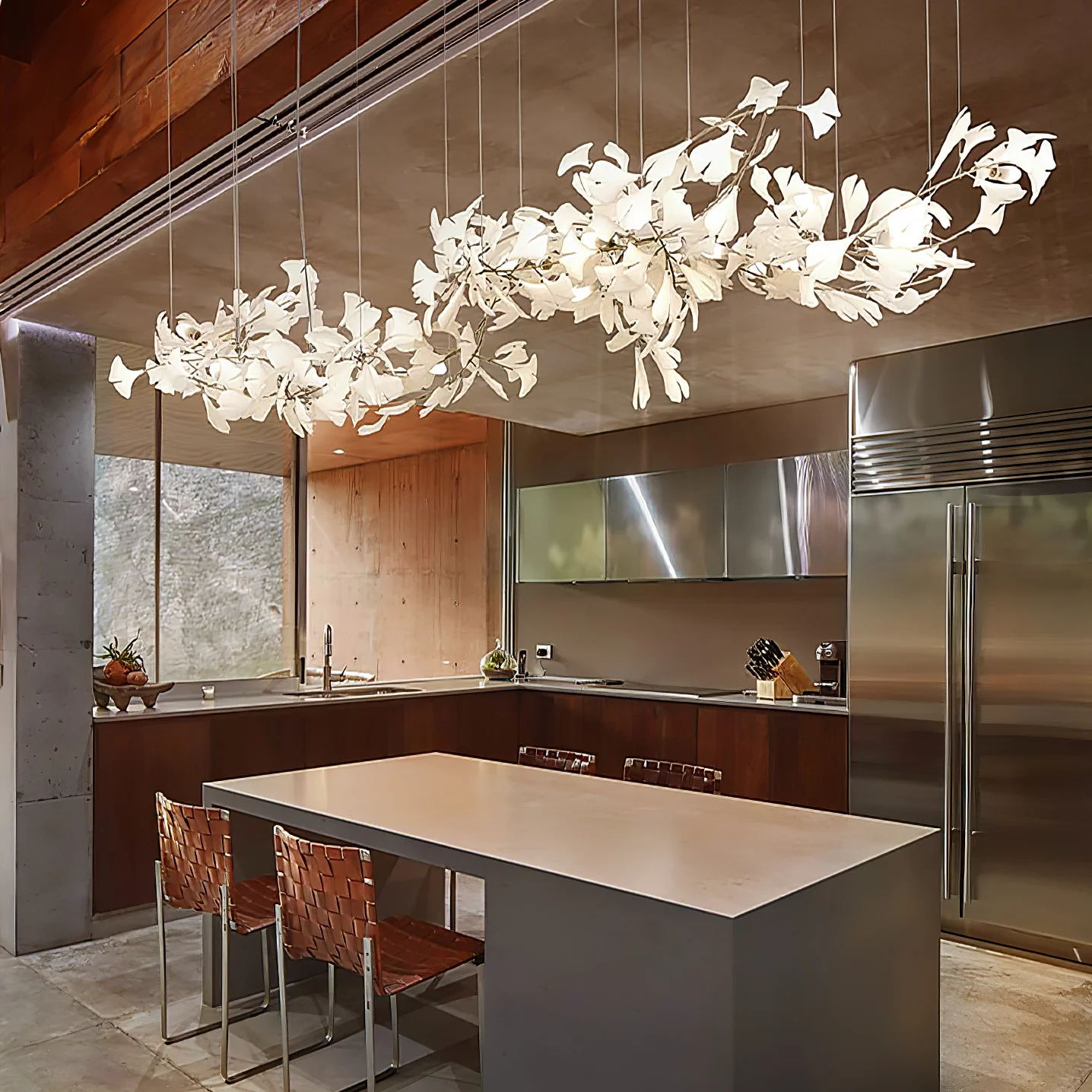 Gingko Leaves Ceiling fixture Chandelier