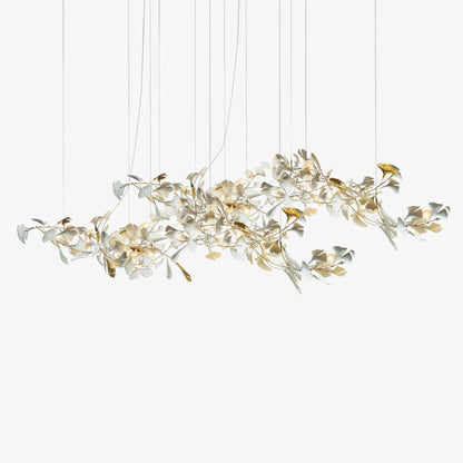 Gold White Leaves Combination Gingko Candelabrum Chandeliers