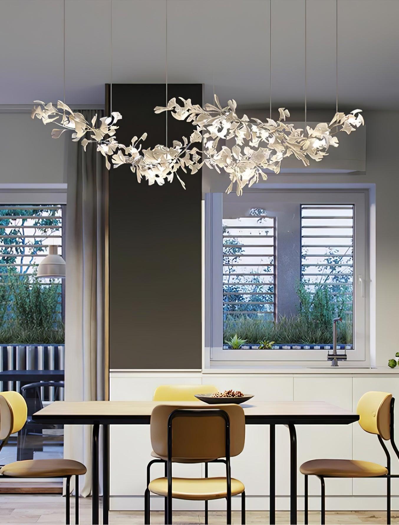 Double Layer Combination Gingko Crown Chandelier