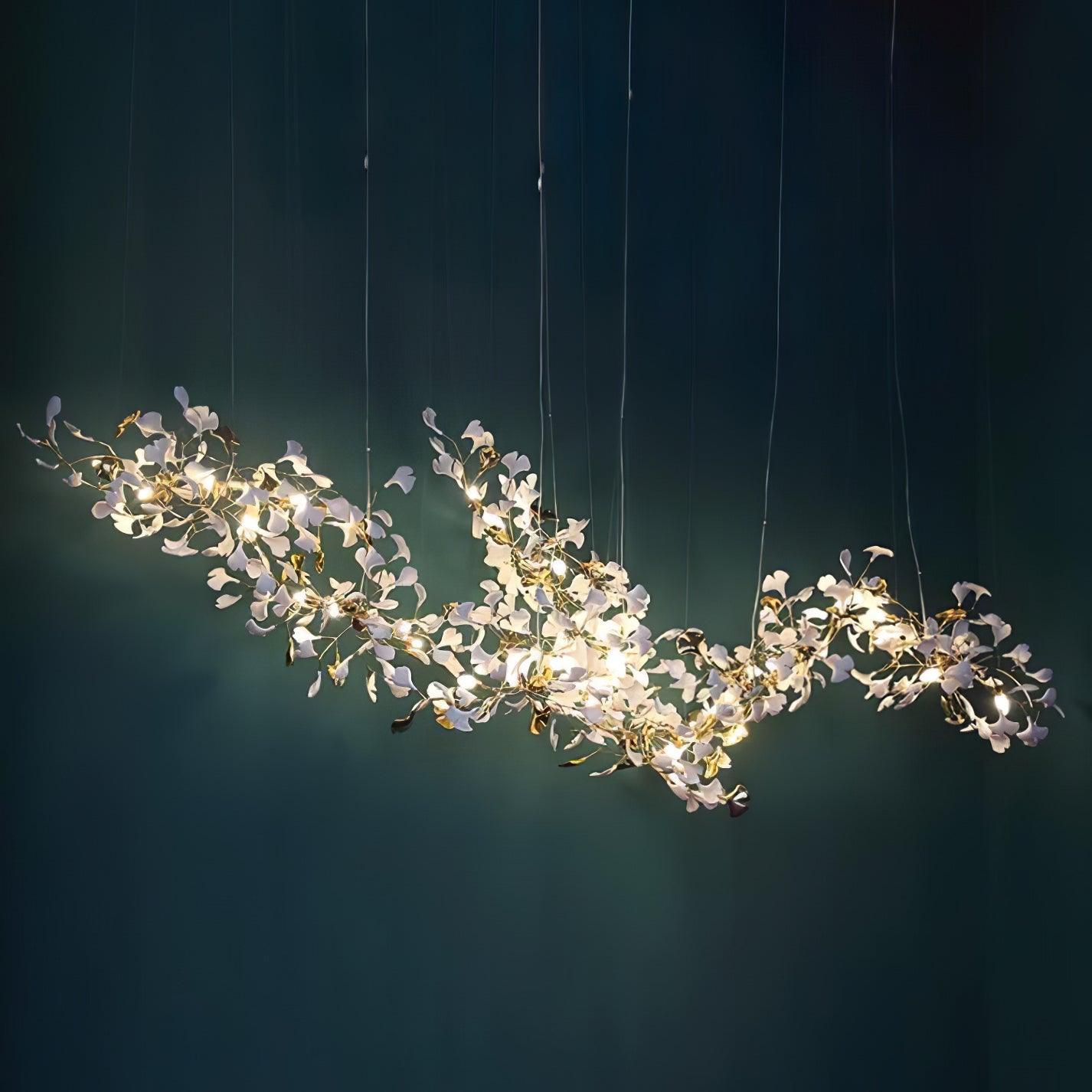 Double Layer Combination Gingko Crown Chandelier