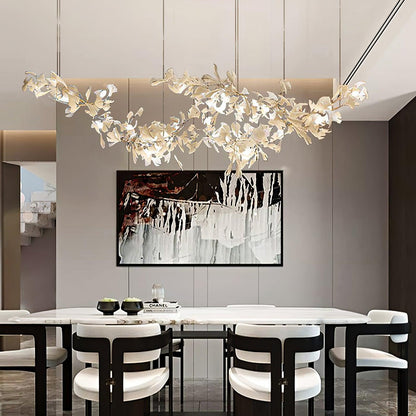 Double Layer Combination Gingko Crown Chandelier