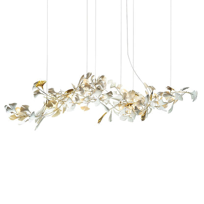 Gold White Leaves Combination Gingko Candelabrum Chandeliers