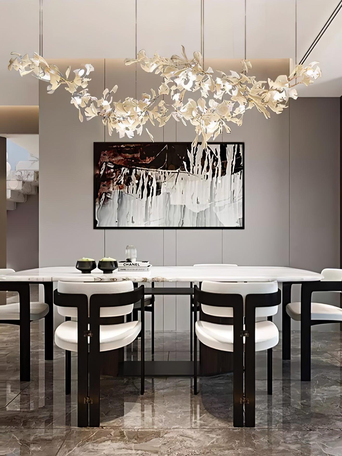 Double Layer Combination Gingko Crown Chandelier