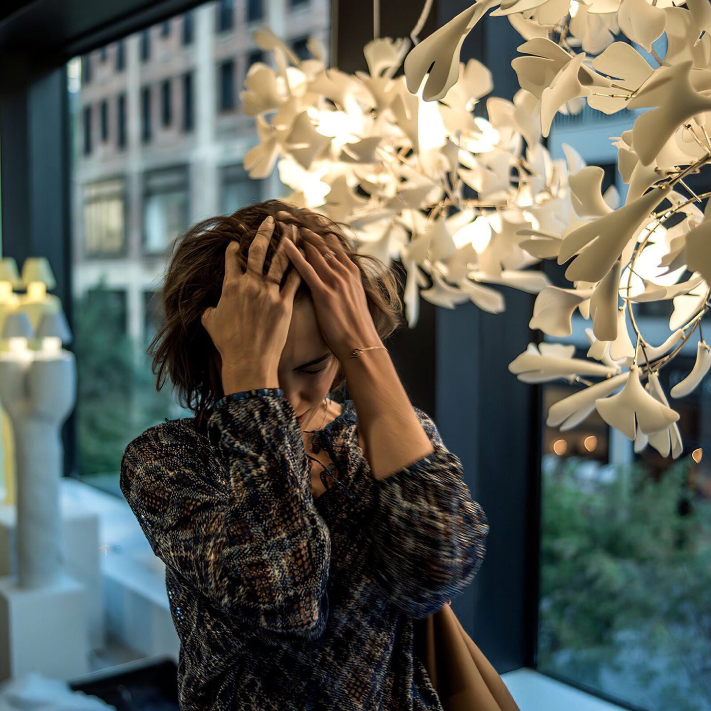 Gingko Leaves Ceiling fixture Chandelier