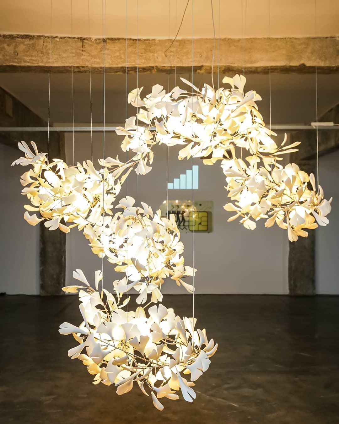 Gingko Ceiling fixture Chandelier F