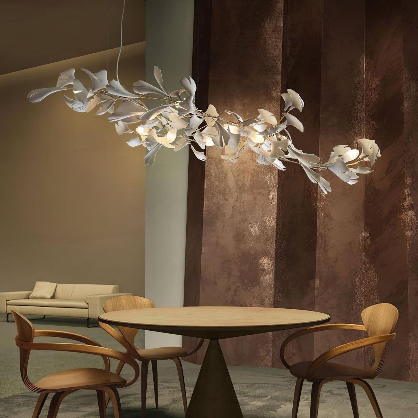 Gingko Ceiling fixture Chandelier E