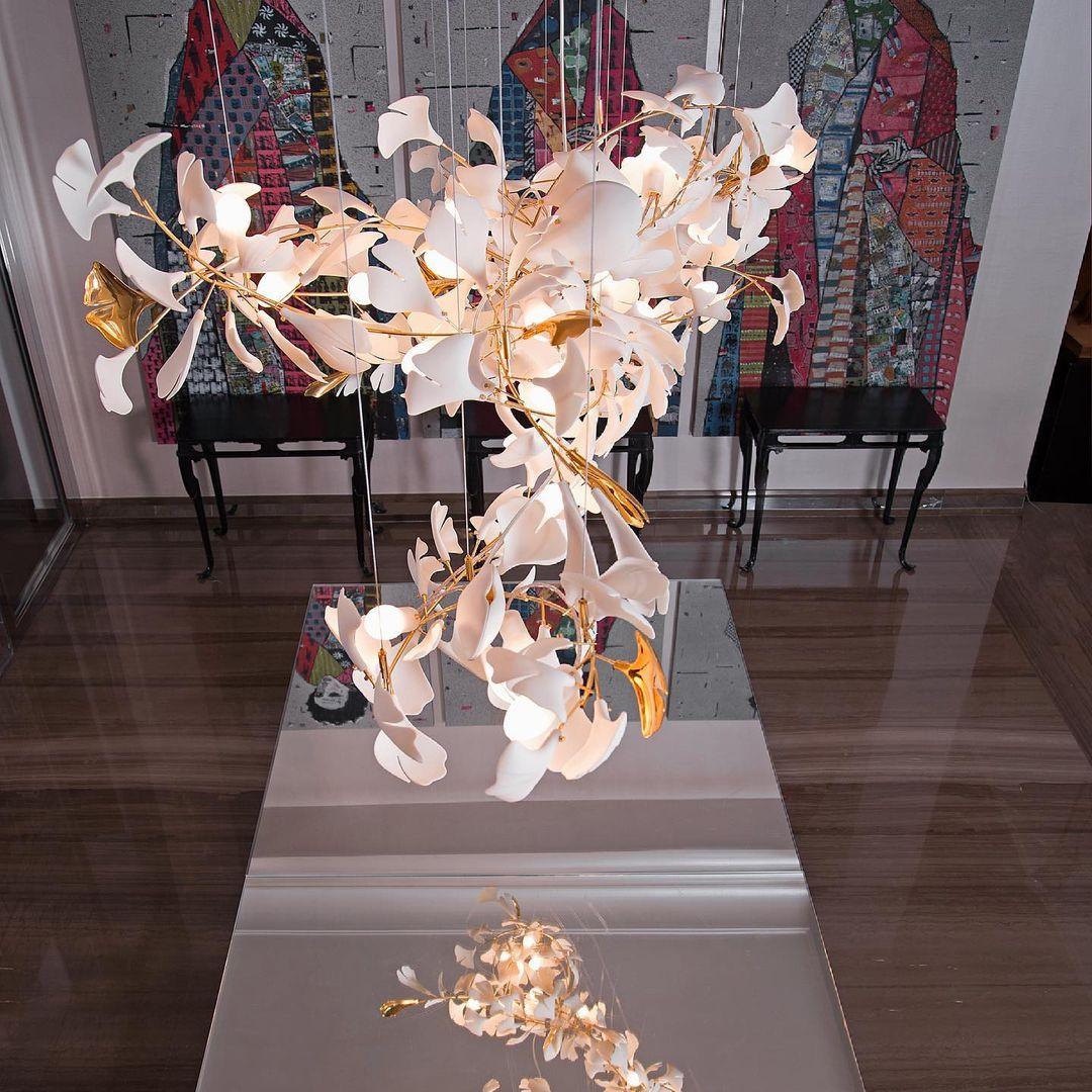 Gingko Ceiling fixture Chandelier E