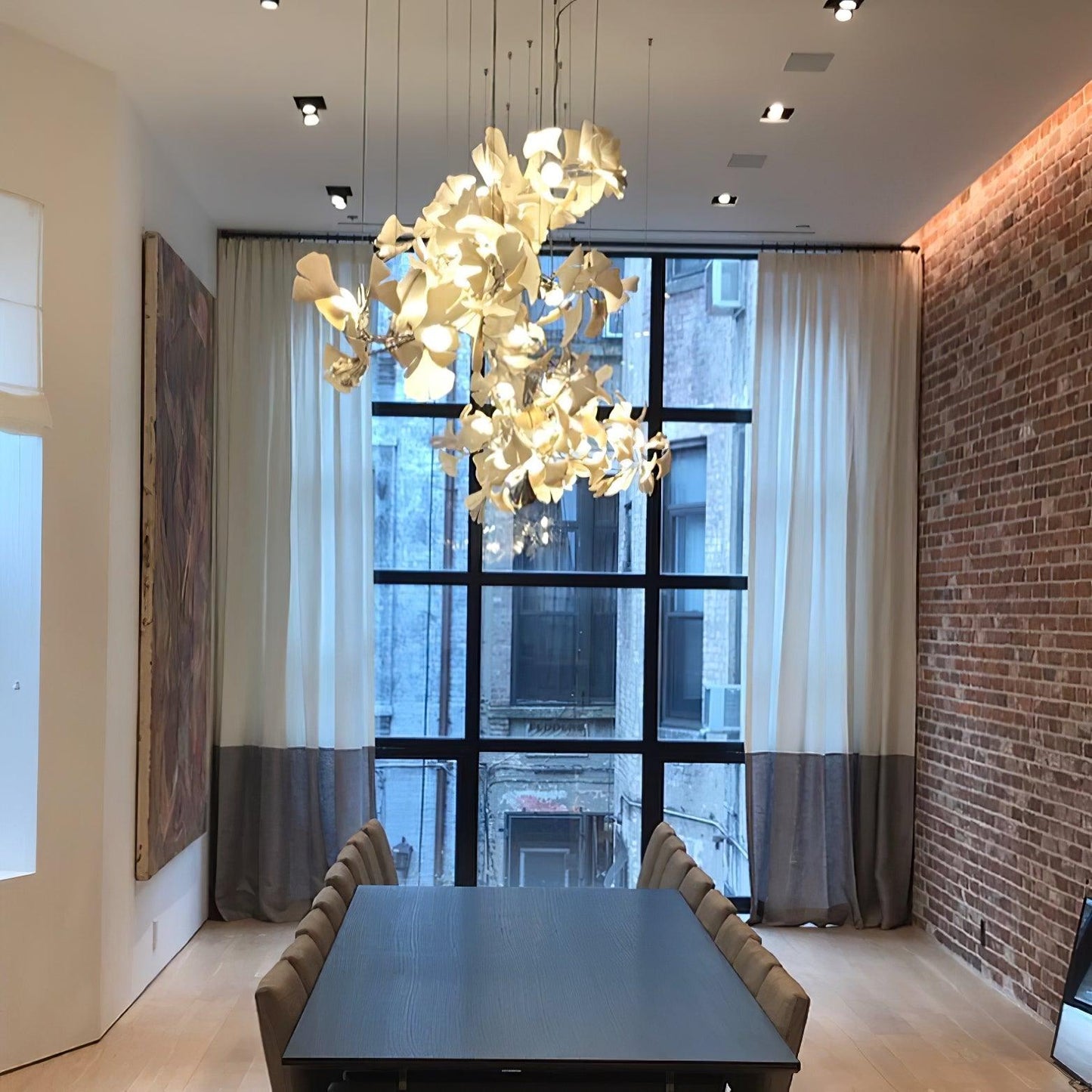 Gingko Ceiling fixture Chandelier E