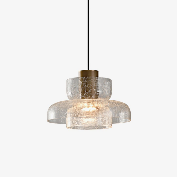 Glacier Crackle Glass Droplight Pendant Lamp