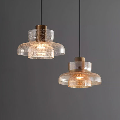 Glacier Crackle Glass Droplight Pendant Lamp