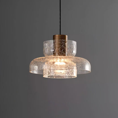 Glacier Crackle Glass Droplight Pendant Lamp