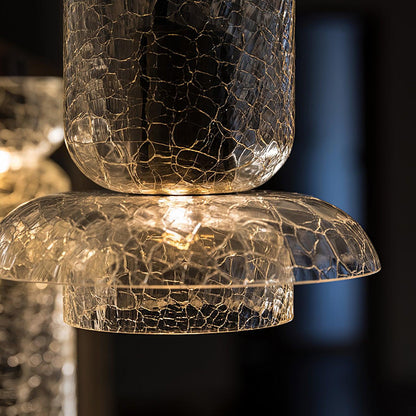 Glacier Crackle Glass Droplight Pendant Lamp