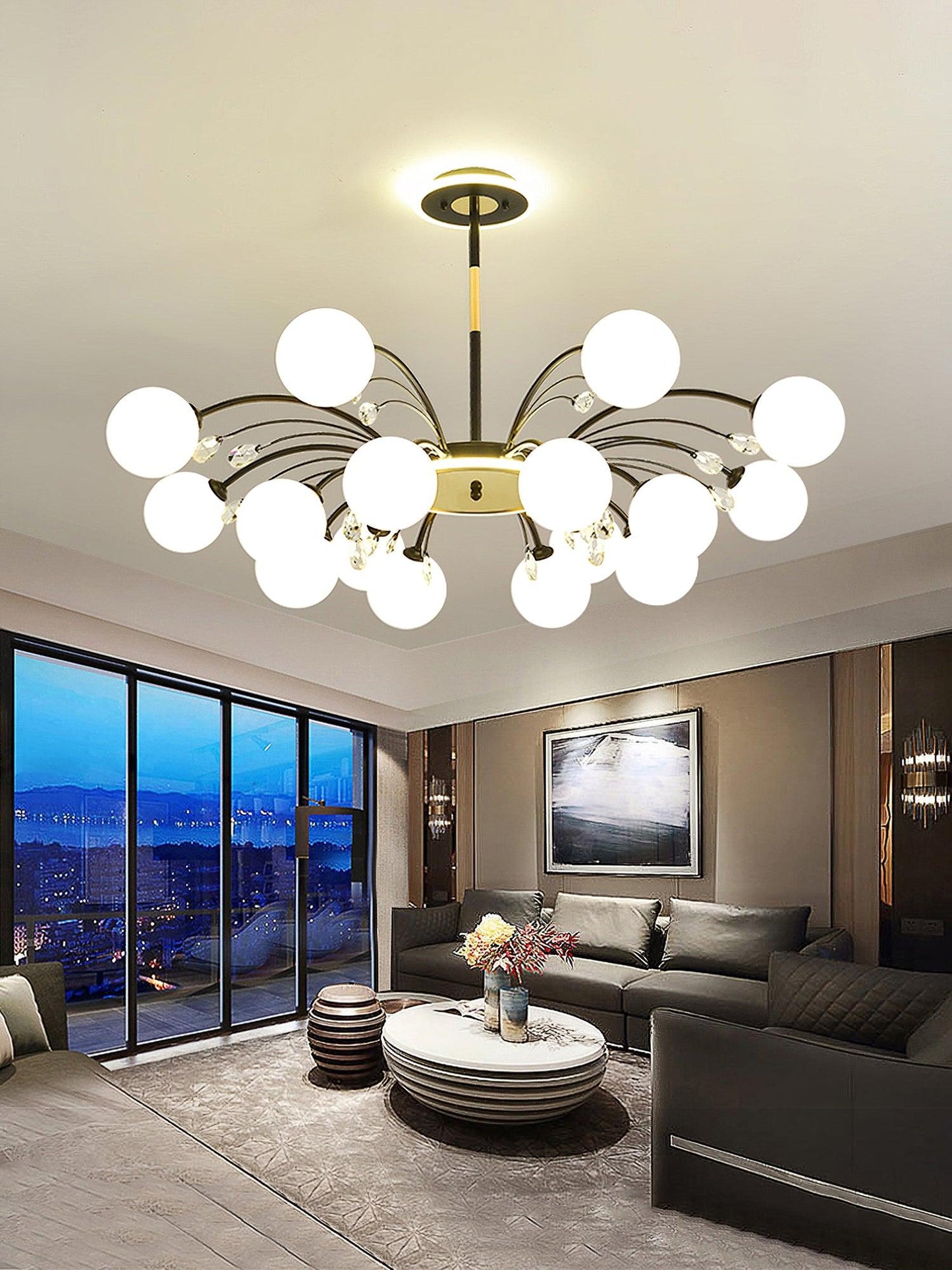 Glamorous Glass Raindrop Pendant light Chandeliers