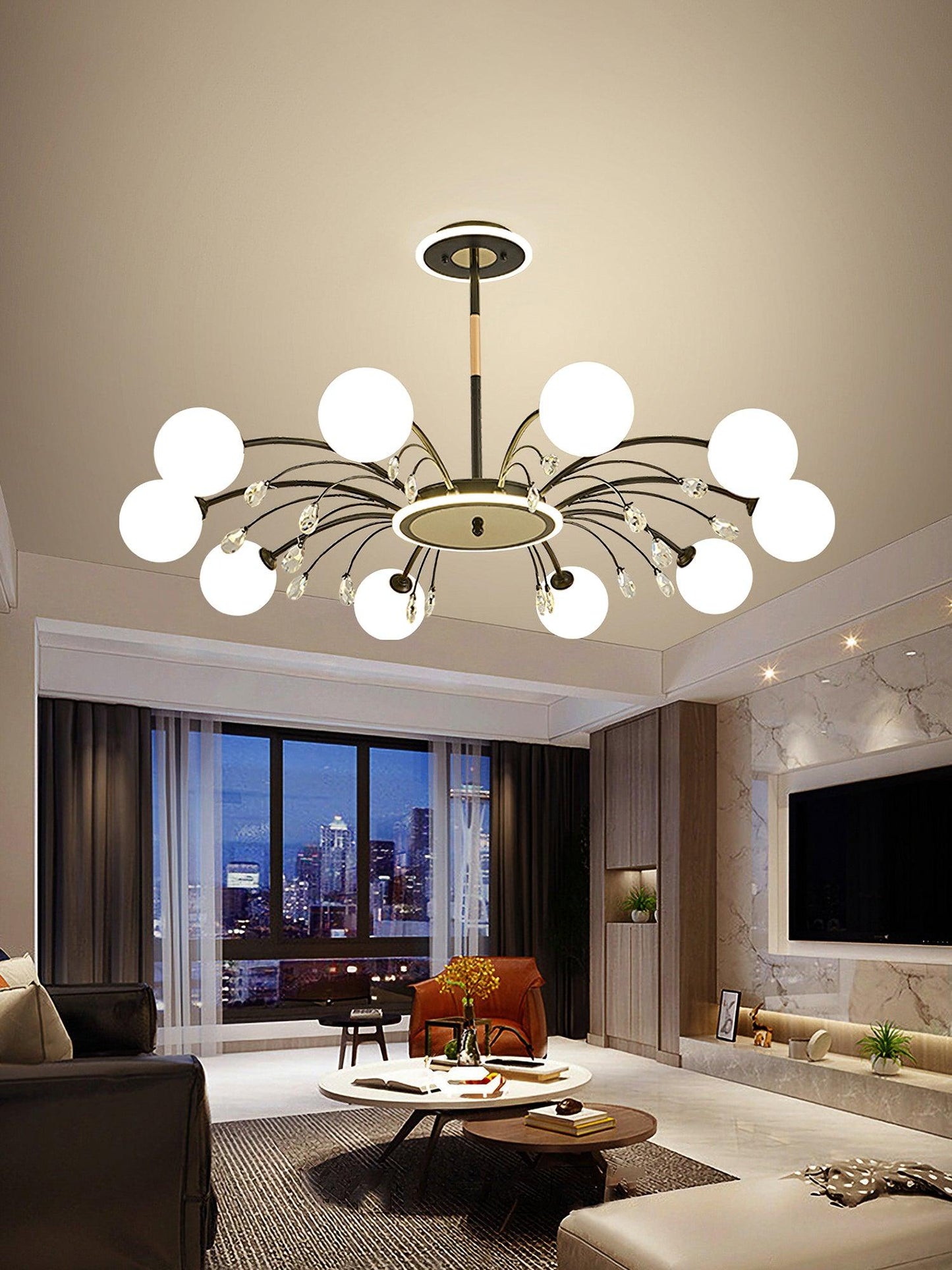 Glamorous Glass Raindrop Pendant light Chandeliers