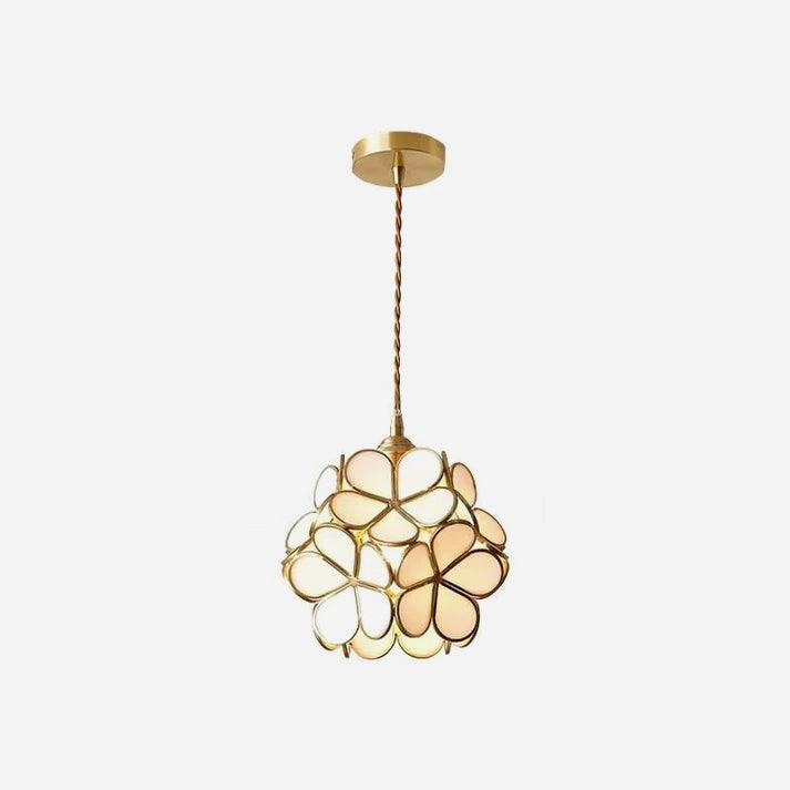 Glass Petal Droplight Pendant Light